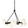 Ume 32" Wide 9-Light Ink Ring Pendant With Frosted Glass Shade