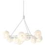Ume 32" Wide 9-Light White Ring Pendant With Frosted Glass Shade
