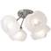 Ume 4-Light Semi-Flush - Sterling Finish - Frosted Glass