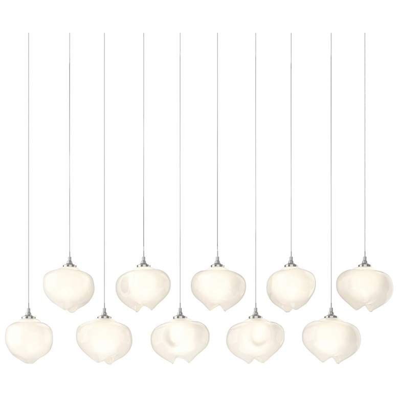 Image 1 Ume 44.7"W 10-Light Rectangular Long Pendant w/ Frosted Shade