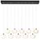 Ume 44.7"W 10-Light Rectangular Oiled Bronze Standard Frost Shade Pend