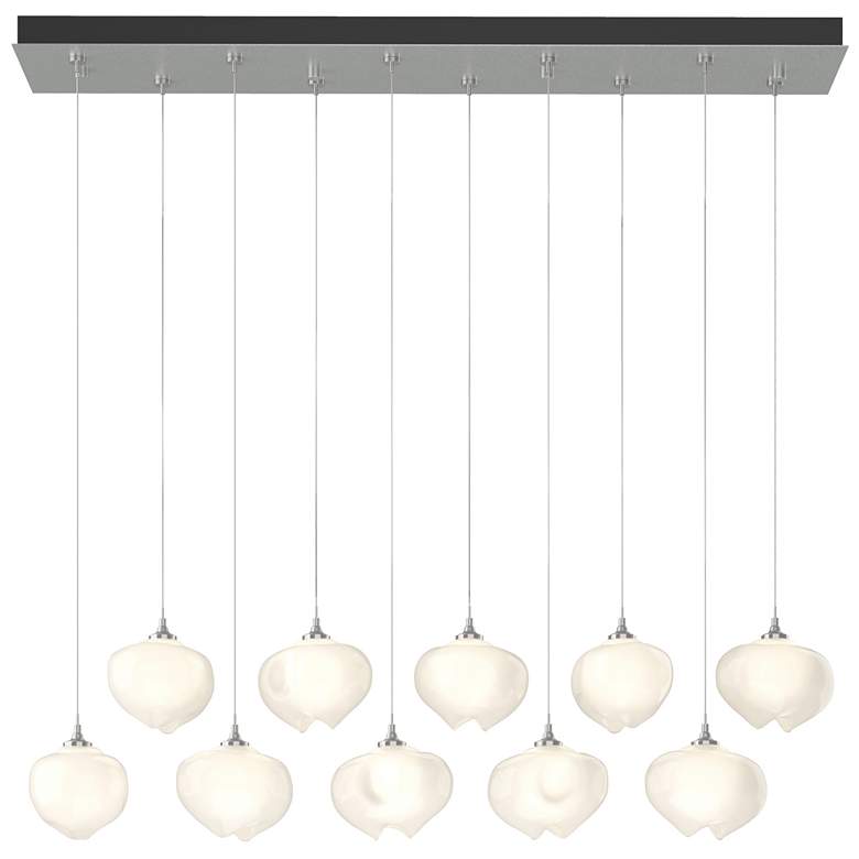 Image 1 Ume 44.7"W 10-Light Rectangular Standard Pendant w/ Frosted Shade