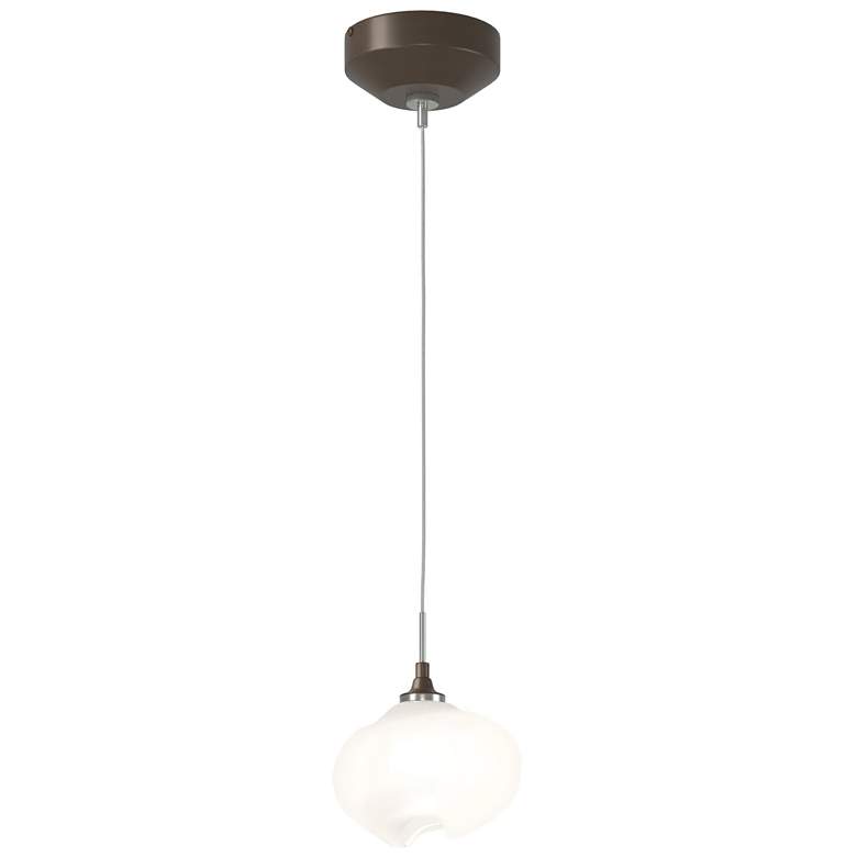 Image 1 Ume 5.7" Wide Bronze Standard Mini-Pendant With Frosted Glass Shade