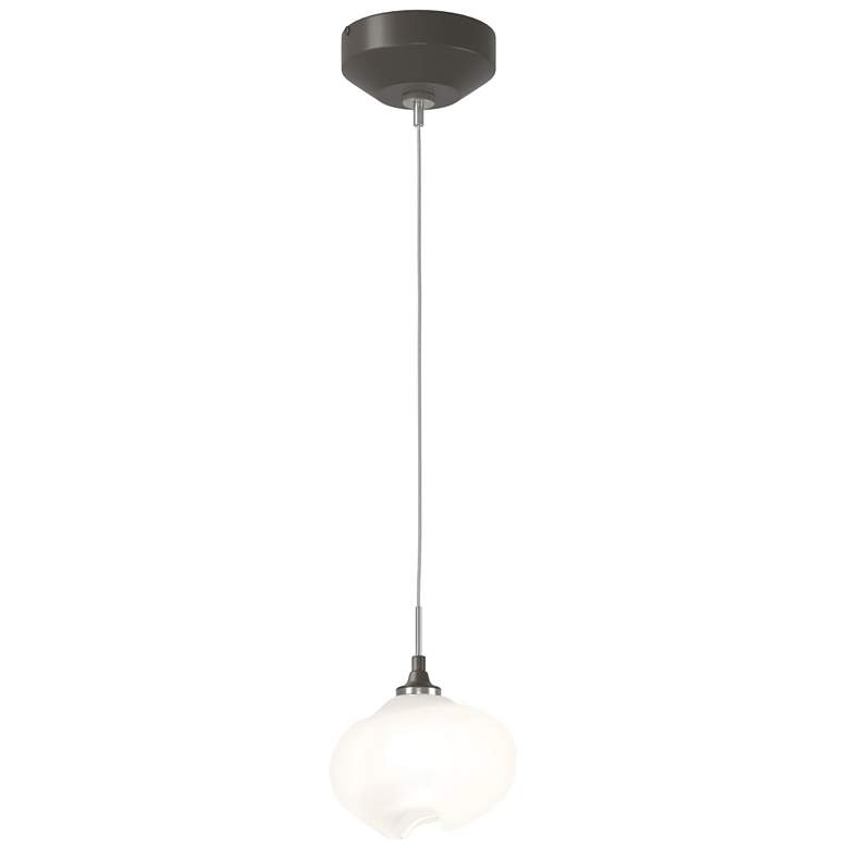 Image 1 Ume 5.7 inchW Dark Smoke Standard Mini-Pendant With Frosted Glass Shade