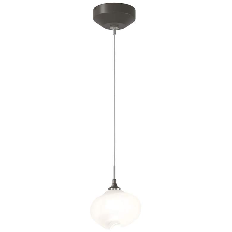 Image 1 Ume 5.7"W Dark Smoke Standard Mini-Pendant With Frosted Glass Shade