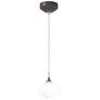 Ume 5.7"W Dark Smoke Standard Mini-Pendant With Frosted Glass Shade