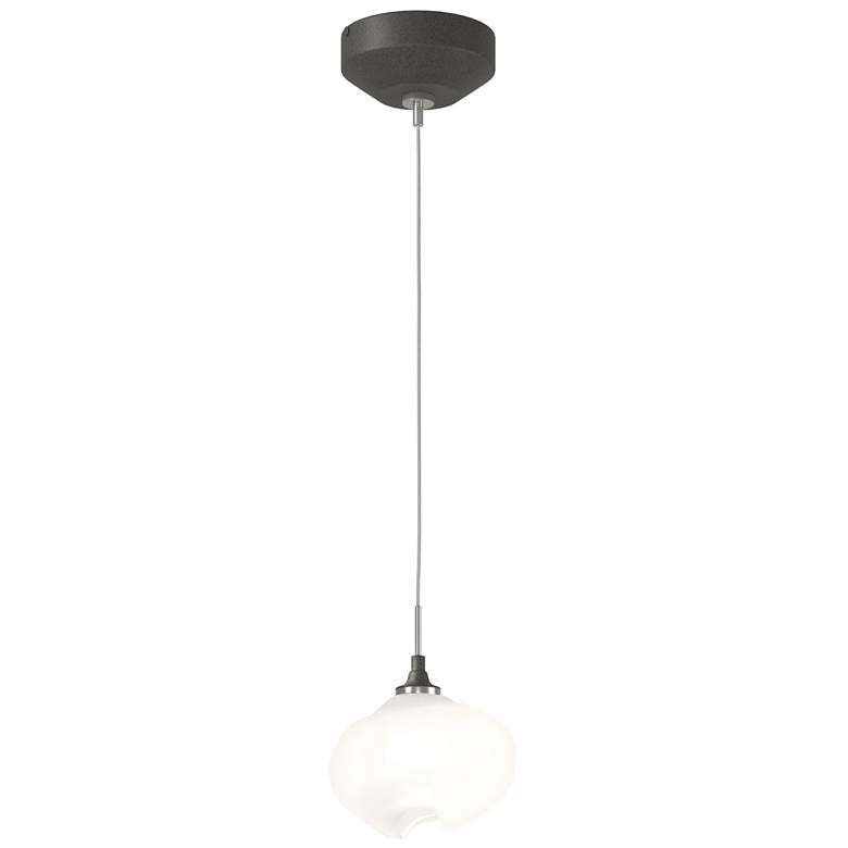 Image 1 Ume 5.7"W Natural Iron Standard Mini-Pendant w/ Frosted Glass Shade