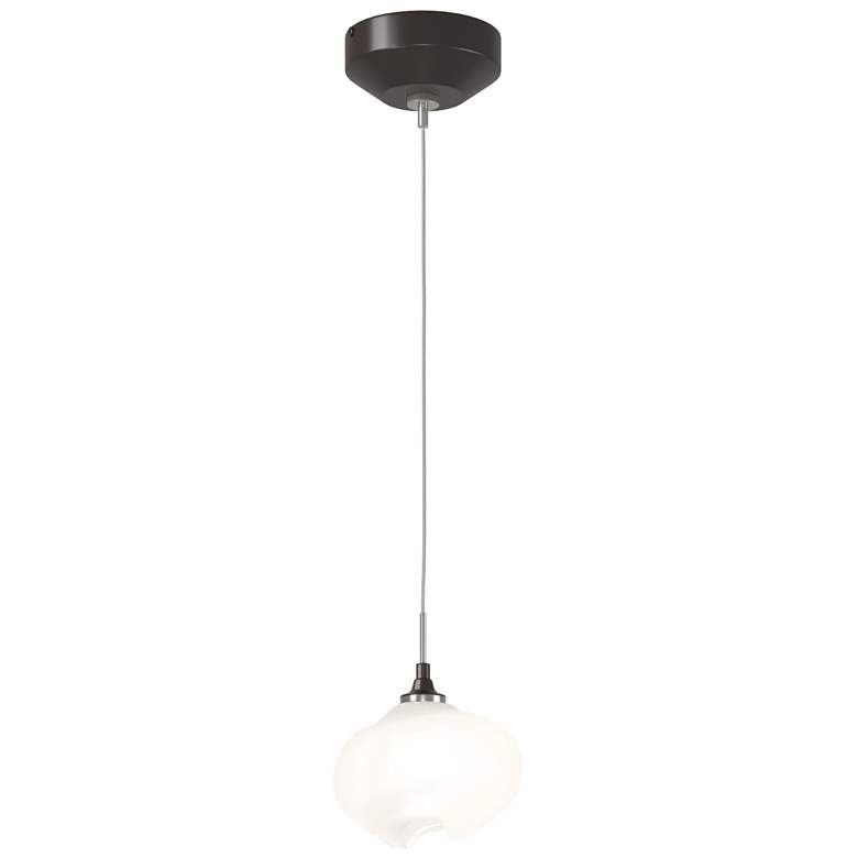 Image 1 Ume 5.7 inchW Oil Rubbed Bronze Standard Mini-Pendant w/ Frosted Glass Sha