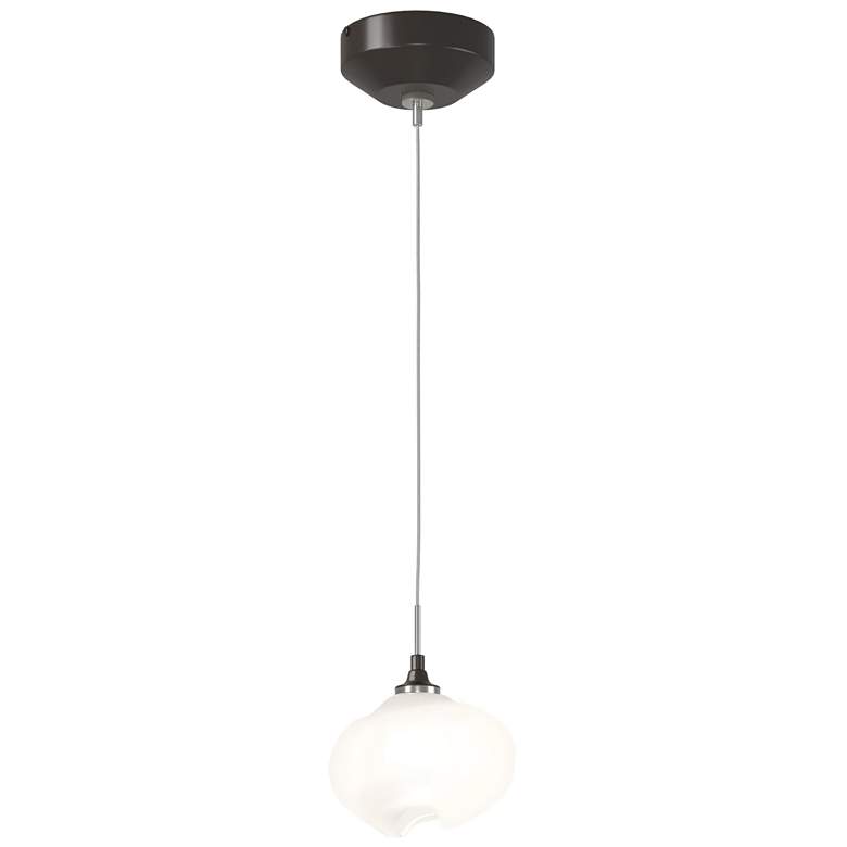 Image 1 Ume 5.7"W Oil Rubbed Bronze Standard Mini-Pendant w/ Frosted Glass Sha