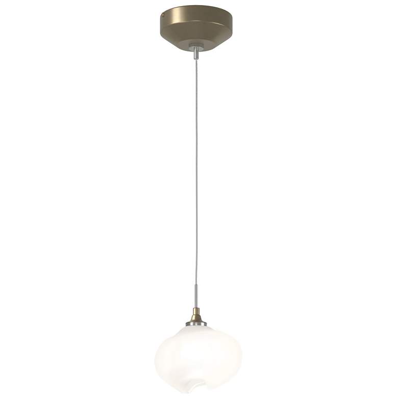 Image 1 Ume 5.7 inchW Soft Gold Standard Mini-Pendant With Frosted Glass Shade
