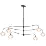 Ume 58.6" Wide 6.Light Large Natural Iron Pendant With Frosted Glass S
