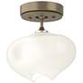 Ume 6.3" Wide Soft Gold Accented Soft Gold Semi-Flush With Frosted Gla