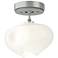 Ume 6.3"W Accented Semi-Flush w/ Frosted Glass