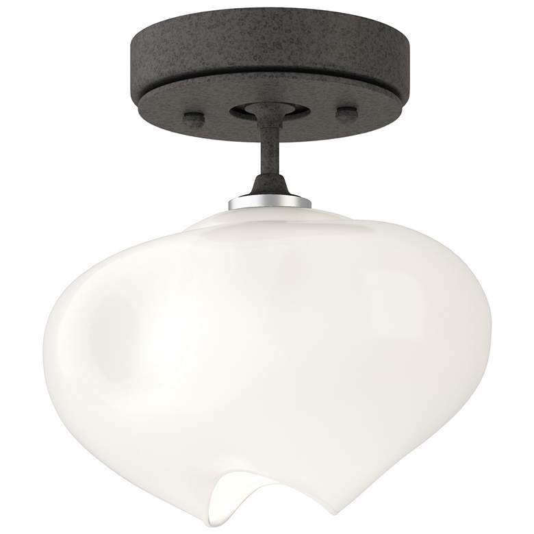 Image 1 Ume 6.3"W Natural Iron Accented Natural Iron Semi-Flush With Frosted G