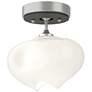 Ume 6.3"W Natural Iron Accented  Semi-Flush w/ Frosted Glass