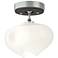 Ume 6.3"W Oil Rubbed Bronze Accented  Semi-Flush w/ Frosted Glass