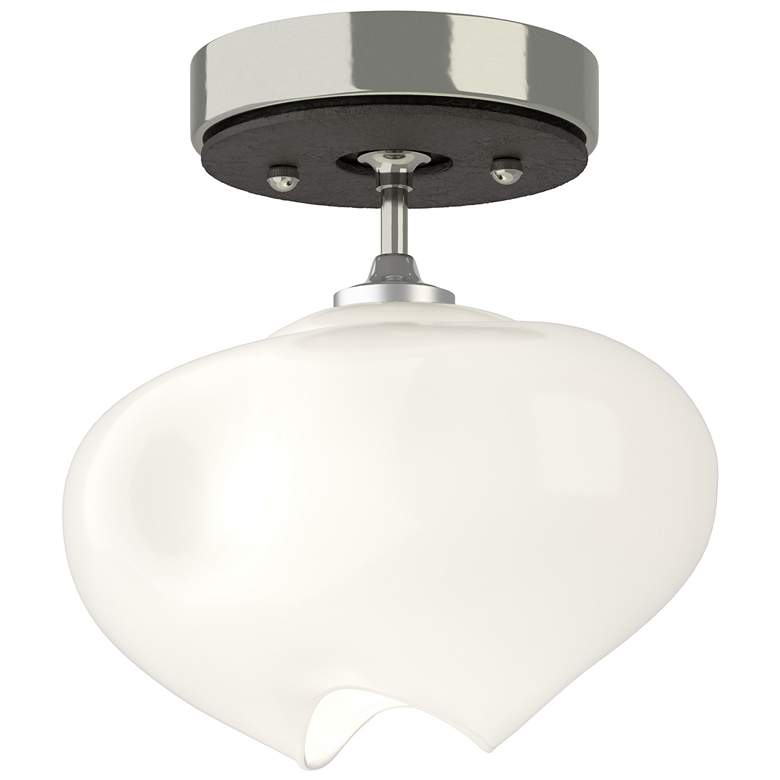 Image 1 Ume 6.3"W Oil Rubbed Bronze Accented Sterling Semi-Flush w/ Frosted Gl