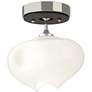Ume 6.3"W Oil Rubbed Bronze Accented Sterling Semi-Flush w/ Frosted Gl
