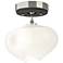 Ume 6.3"W Oil Rubbed Bronze Accented Sterling Semi-Flush w/ Frosted Gl