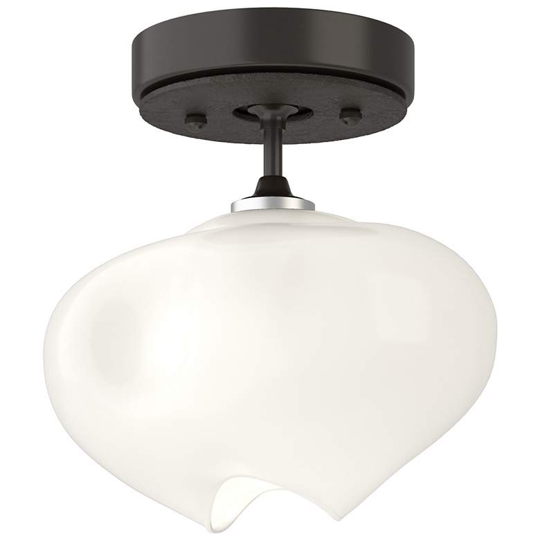 Image 1 Ume 6.3 inchW Oil Rubbed Bronze Semi-Flush w/ Frosted Glass