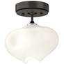 Ume 6.3"W Smoke Accented Oil Rubbed Bronze Semi-Flush w/ Frosted Glass