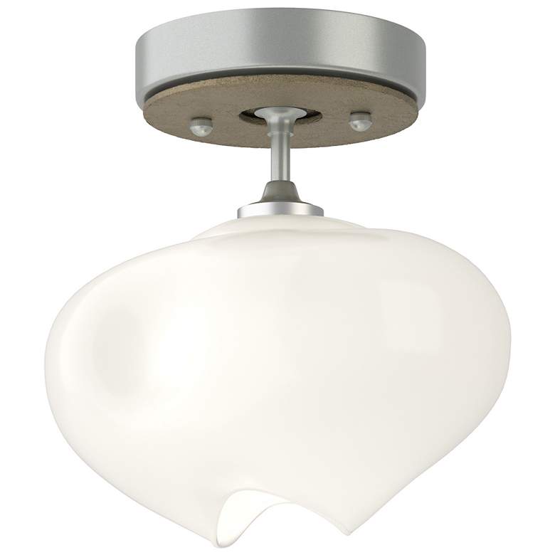 Image 1 Ume 6.3"W Soft Gold Accented Vintage Platinum Semi-Flush w/ Frosted Gl