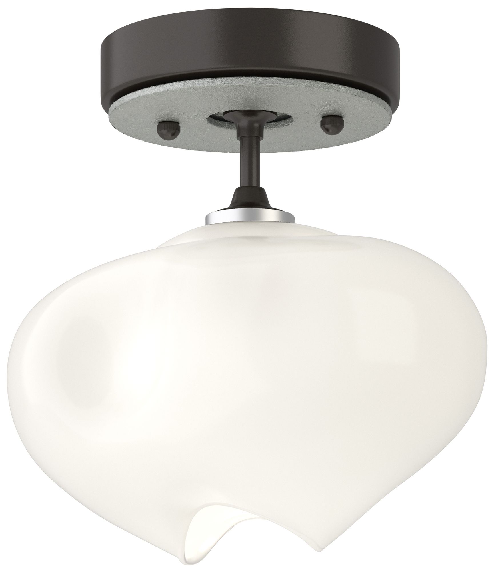 Ume 6.3"W Oil Rubbed Bronze Semi-Flush w/Frosted Glass Made to Order