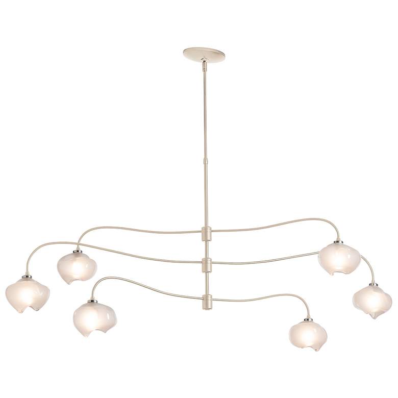 Image 1 Ume 6-Light Large Pendant - Gold Finish - Frosted Glass - Standard Height