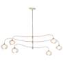 Ume 6-Light Large Pendant - Gold Finish - Frosted Glass - Standard Height