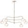 Ume 6-Light Pendant - Soft Gold Finish - Frosted Glass - Standard Height