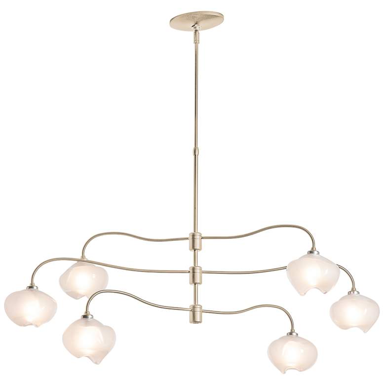 Image 1 Ume 6-Light Pendant - Soft Gold Finish - Frosted Glass - Standard Height