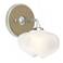 Ume 8.5"H Bronze Accented Curved Arm Platinum Bath Sconce w/ Frosted S