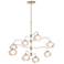 Ume 8-Light Pendant - Gold Finish - Frosted Glass - Standard Height