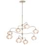 Ume 8-Light Pendant - Gold Finish - Frosted Glass - Standard Height