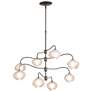 Ume 8-Light Pendant - Iron Finish - Frosted Glass - Standard Height