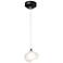 Ume Low Voltage Mini Pendant - Black Finish - Frosted Glass - Standard