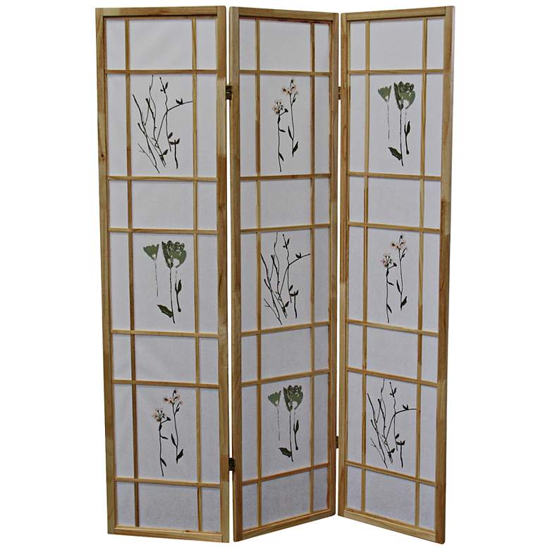Image 1 Umi Natural 3-Panel Shoji Room Divider Screen