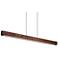 Una 48" Walnut Uplight & Downlight Dimmable 3500K LED Linear Penda
