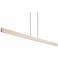 Una 66"W White Oak Upplight & Downlight 2700K LED Linear Pendant