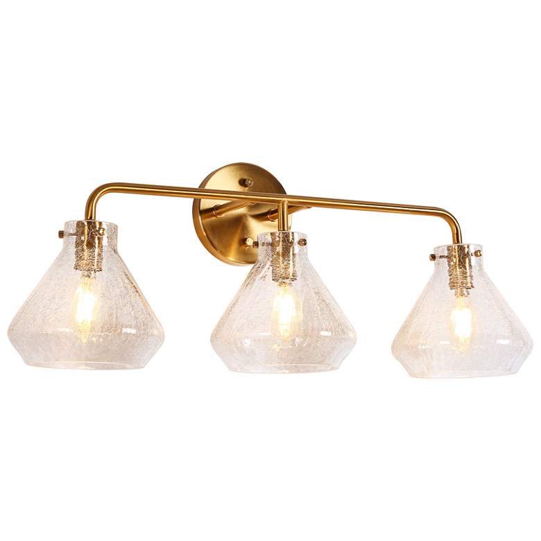 Image 1 Unavo 3-Light Glass Bath Vanity Light