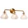 Unavo 3-Light Glass Bath Vanity Light