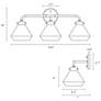 2_Unavo 3-Light Glass Bath Vanity Light more views