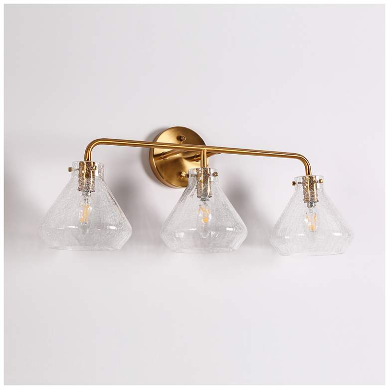 Image 3 Unavo 3-Light Glass Bath Vanity Light more views