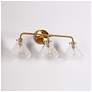3_Unavo 3-Light Glass Bath Vanity Light more views