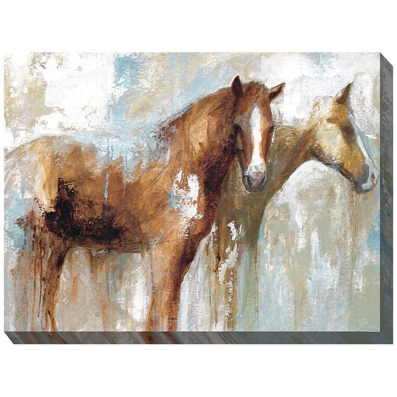 Image 2 Unbridled 40" Wide Rectangular Outdoor Canvas Wall Art
