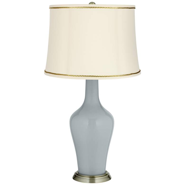 Image 1 Uncertain Gray Anya Table Lamp with President&#39;s Braid Trim