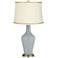 Uncertain Gray Anya Table Lamp with President's Braid Trim