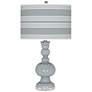 Uncertain Gray Bold Stripe Apothecary Table Lamp