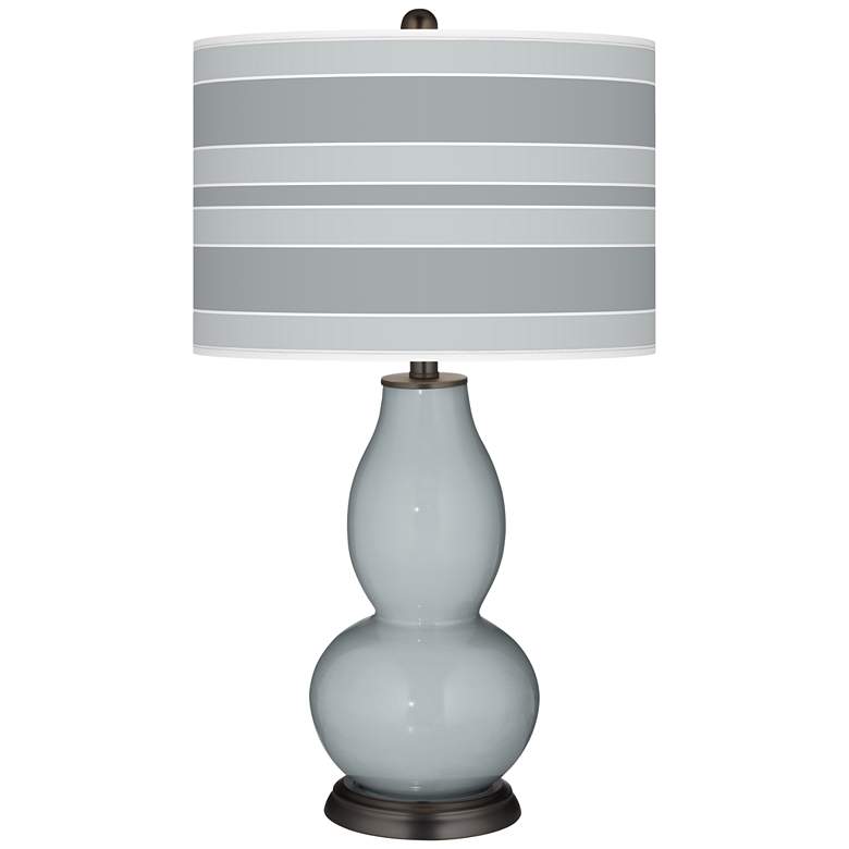 Image 1 Uncertain Gray Bold Stripe Double Gourd Table Lamp