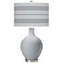 Uncertain Gray Bold Stripe Ovo Table Lamp